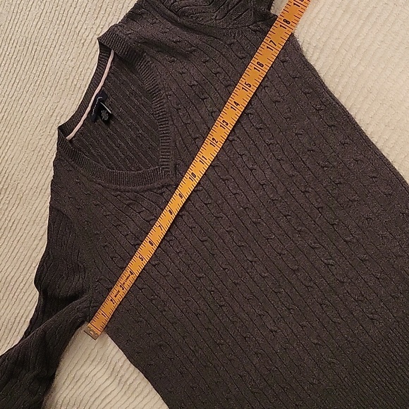 Tommy Hilfiger cable-knit sweater. Charcoal gray. Size M - Picture 10 of 11